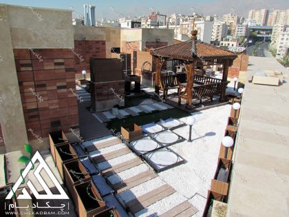 پروژه روف گاردن چکادبام تهران قیطریه طراحی فضای سبز بر روی پشت بام