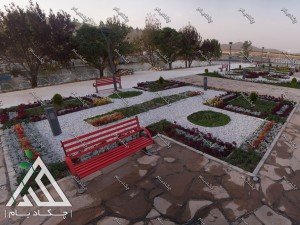 طراحی و اجرای پروژه محوطه سازی پارک سراب کوثر قروه کردستان ایران محوطه آرایی