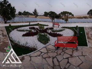 طراحی و اجرای پروژه محوطه سازی پارک سراب کوثر قروه کردستان ایران محوطه آرایی