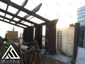 اجرای پروژه روف گاردن در محله فرمانیه تهران با مصالح چوب پلاست