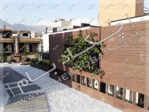 پوشش تاسیسات روی پشت بام پروژه روف گاردن قلندری تهران