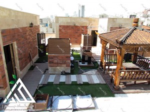 پایان پروژه روف گاردن تهران قیطریه طراحی فضای سبز پشت بام چکاد