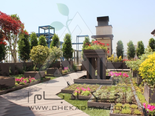 روف گاردن در تهران کامرانیه green roof garden in tehran kamraniyeh