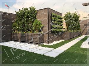 روف گاردن سعادت آباد دیوار سبز فلاورباکس و گل و گیاه و درختچه روی پشت بام
